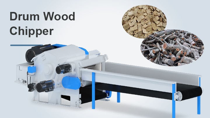 Drum wood chipper