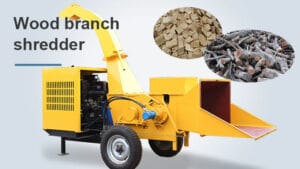 Wood branch shredder