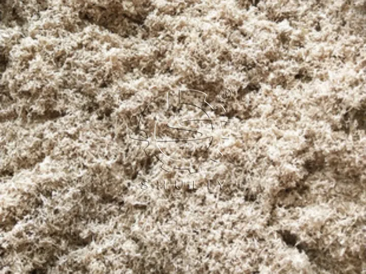 Sawdust Briquette Making Machine 6 Raw material of pini kay briquette machine
