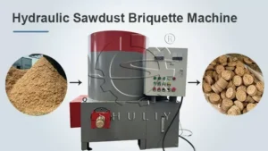 Hydraulic sawdust briquetting machine