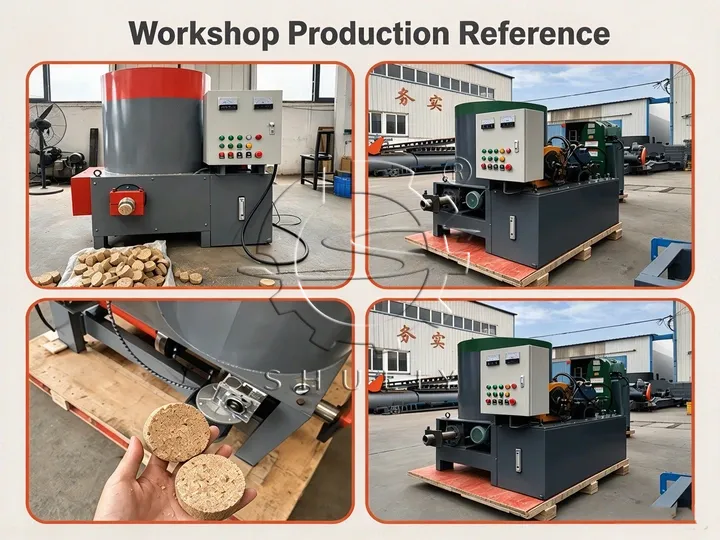 Hydraulic sawdust making briquette machine