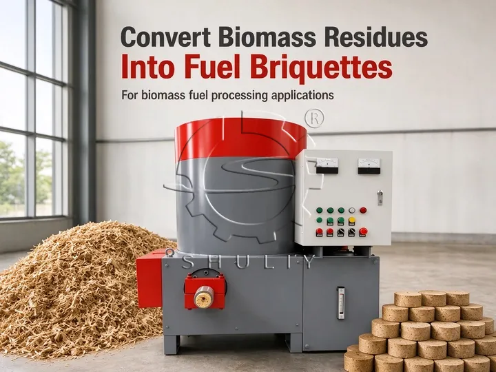 Hydraulic sawdust briquette machine